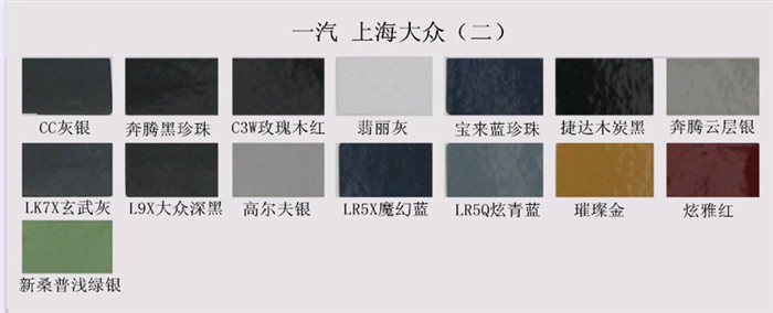 汽車（chē）漆色（sè）卡